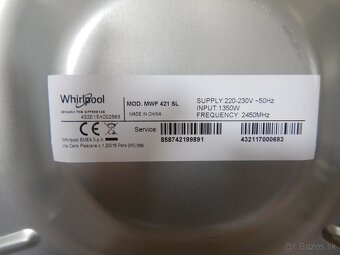 mikrovlnka WHIRLPOOL MWF421 SL - 9