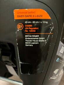 Autosedačka Britax Römer Baby-Safe 3 i-Size - 9