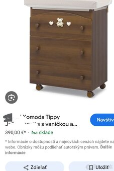 Komoda , prebalovaci pult aj vanička - 9