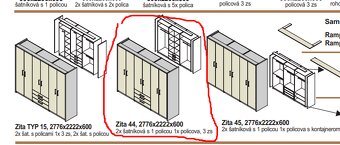 Spalnova zostava - dub bardolino - 9