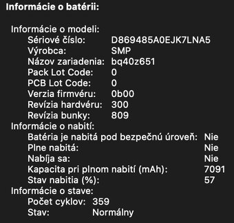 MacBook Pro 16" s touchbarom, 16 gb RAM, i9, 1 TB SSD - 9