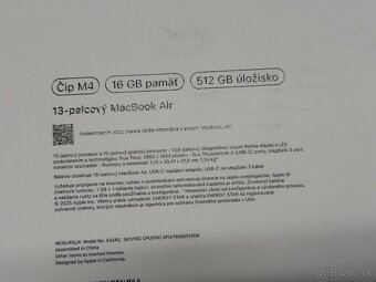 Macbook Air 13 M4 16/512Gb - Nový, v záruke - 9