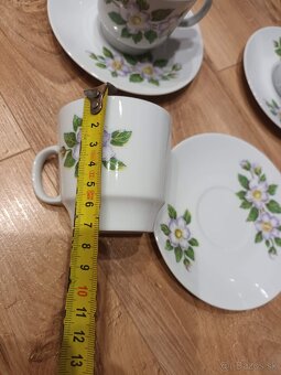 Porcelánová kávová sada - šálky + podšálky - 9