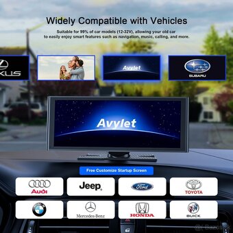Bezdrôtová CarPlay a Android Auto obrazovka s cúvacou kamero - 9