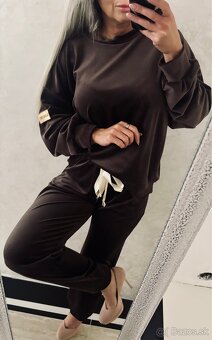 Damska talianska velurova suprava choco - 9