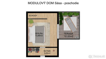 Na predaj stavebný pozemok s rozostavaným drevodomom v obci - 9