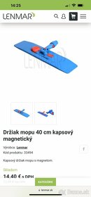 Mop kapsový magentický 40/60 cm , 140 cm tyč a 5 ks návlekov - 9