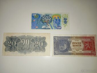 BANKOVKY 20 KČS 1926-1988, 3 RŮZNÉ EMISE - 9