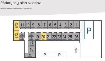 Sklad č.20, plocha 4,6m², Mierová 58, Bratislava - 9
