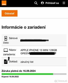 iPhone 13 mini GREEN 128 GB záruka do 16.9.2024 - 9