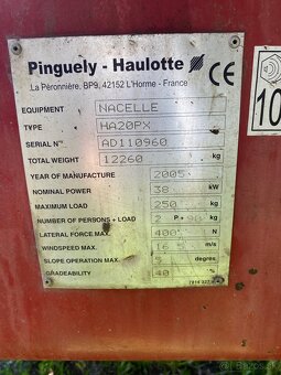 Jazdená kĺbová pracovná plošina Haulotte 20 metrov - 9