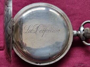 Veľké,strieborné vreckové hodinky. - 9