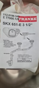 FRANKE Drez rohový SKX 651 E 960 x 500mm nerez - 9