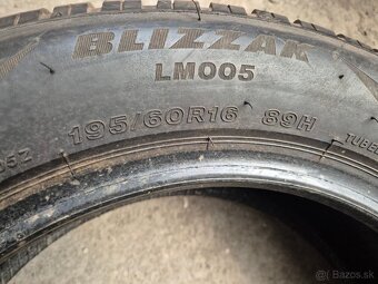195/60 r16 zimné 4 ks BRIDGESTONE dezén 8,6-8,3 mm - 9