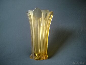 Art deco -Váza -jantárove sklo -Hloušek - 9