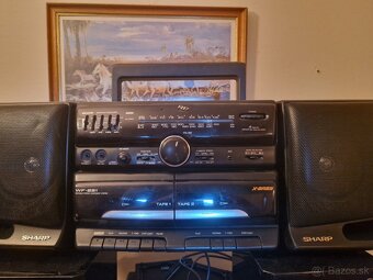 X-BASS prenosné rádio Sharp Stereo sieť 12v 230v Batéri - 9