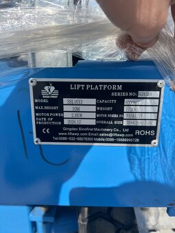 Nožnicová plošina - nepoužitá s hydraulickým zdvihom - 9