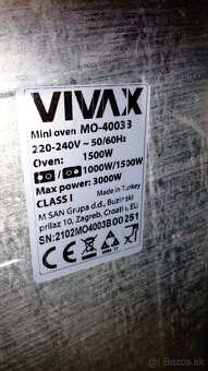 VIVAX Mini Oven MO-4003 B Mini rúra s dvojplatničkou - 9