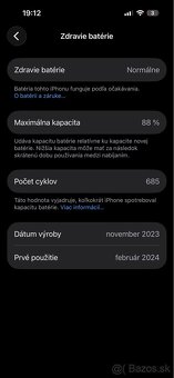 iphone 15 128GB Batéria 88% - 9