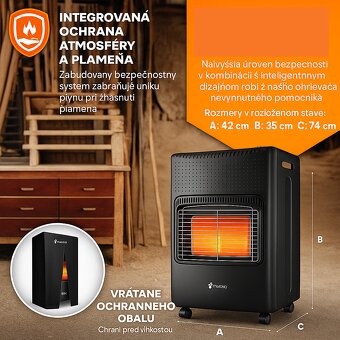 plynový ohrievač 4200W 4,2kW - 9