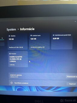 Ultrabook Dell Latitude E7270 / 8GB/128GB Super stav - 9