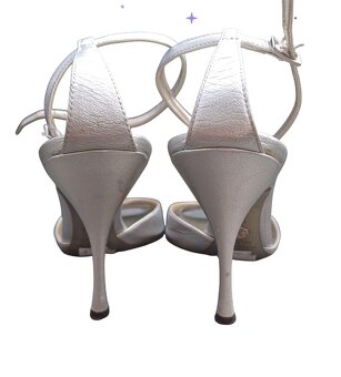 DOLCE GABBANA strieborné kožené sandále 38.5 originaly - 9