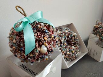 Zimný koralkový vianočný set - hadmade - 9