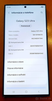 Samsung Galaxy S23 Ultra 8GB/256GB veľmi pekný stav - 9