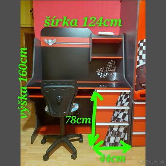 Posteľ + skriňa + písací stôl - 9