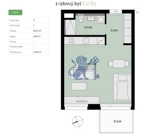 Na predaj 1-izbový byt s balkónom - D3 - 9