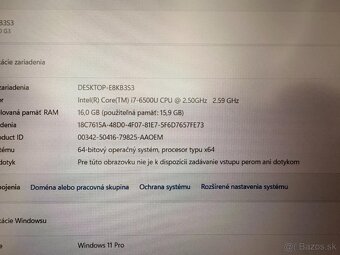 Notebook 12" HP.i7 6500U 2x2,50GHz.16gb ram.256gb SSD - 9