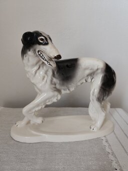 Royal dux chrt pes veľká porcelánová soška rarita - 9
