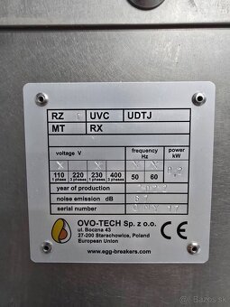 Predám automaticky stroj na výtlk vajec (kapacita 2300 ks/h) - 9