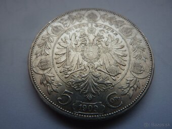 R-U vzácnejšia 5 koruna 1909 Schwartz vo veľmi peknom stave - 9