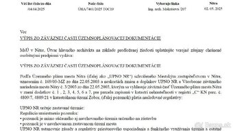 Na predaj investičné pozemky v Nitre, v lukratívnej časti Zo - 9