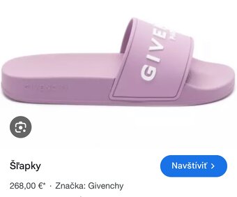 GIVENCHY ružové šľapky -41 - 9