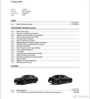 BMW 7 | 740d xDrive 2024, 4000km | Kašmír INDIVIDUAL - 9