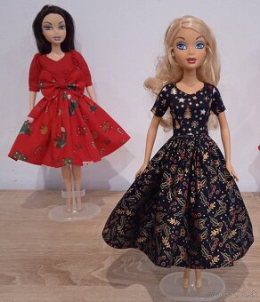 Barbie -vianocne šaty pre Barbie - 9