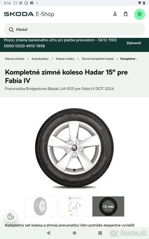 Škoda Fabia IV 15"185/65 R15 zimná sada - 9