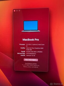 MacBook Pro 2017 / 13inch / 16GB/256GB TOP stav - 9