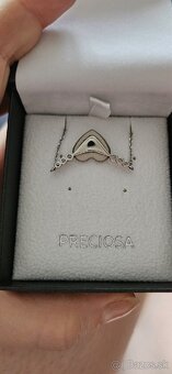 Preciosa srdce crystals náhrdelník strieborný - 9