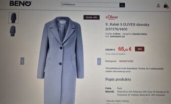 Vlnený kabát s.Oliver EU46 - 9