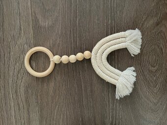 Drevena dekoracia zavesna a držiak na servitky - 9