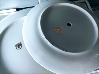 Etažér - sklo , porcelán - 9