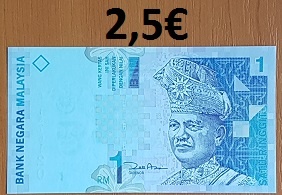 Bankovky 1,5€ - 5€ - 9