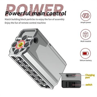 Programovatelná RC stavebnice (robot) - 475 dílků - 9