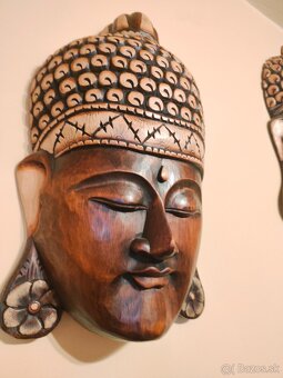3 Veľké nástenné masky Budhu - 9