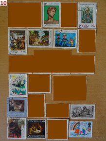Nádherné poštové známky UMENIE 1 - 9
