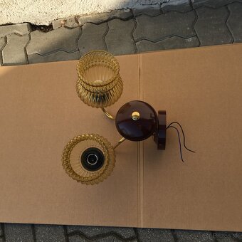 Set 2ks Retro Luster a Nastenna Lampa DRUKOV Vintage - 9