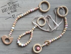 Drevená hrazda / hrazdička pre bábätko - 9